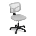 Artiss Armless Office Chair with Wheels, Ergonomic 360 degrees Swivel Home Office Desk Chair, Height OCHAIR-M-2421-GY