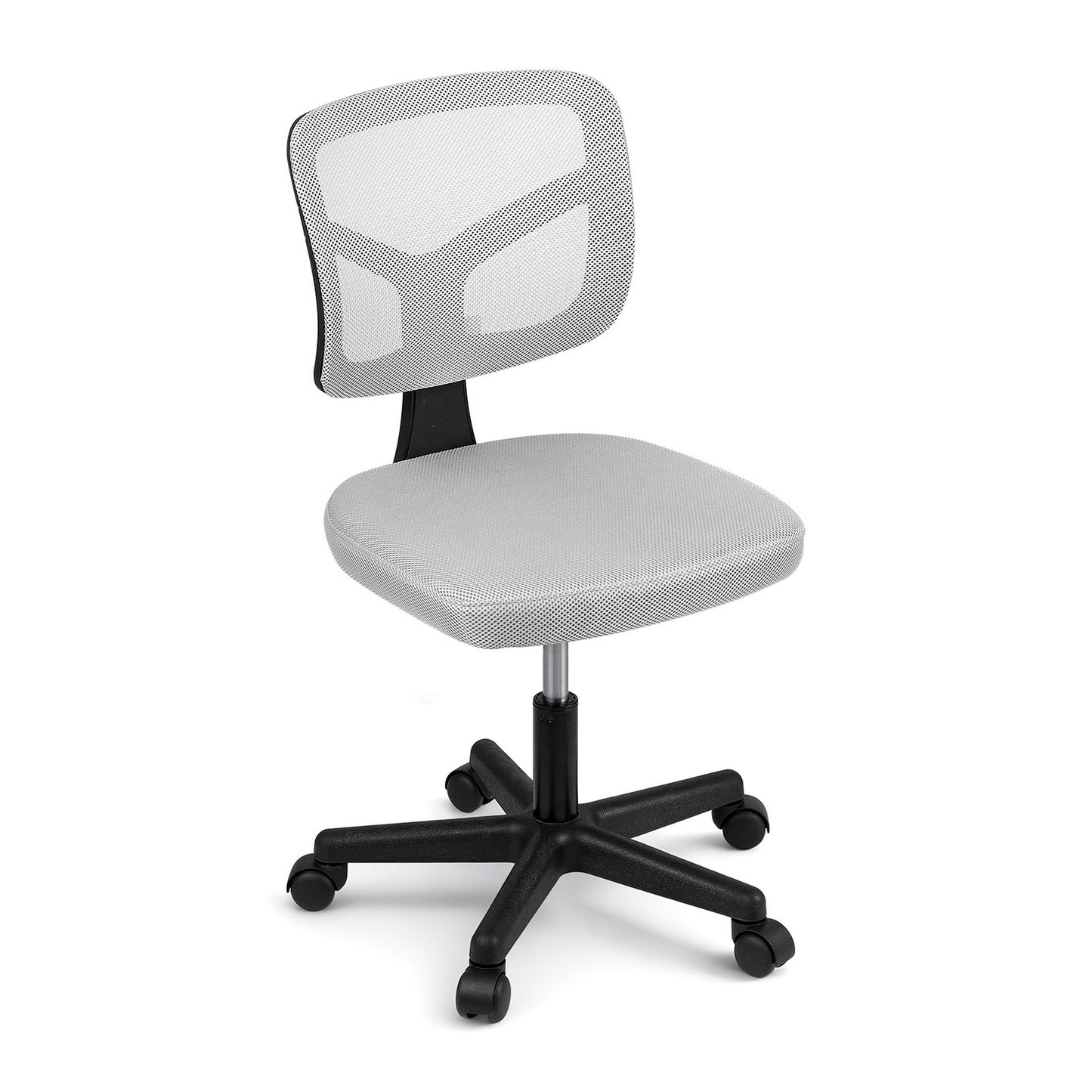 Artiss Armless Office Chair with Wheels, Ergonomic 360 degrees Swivel Home Office Desk Chair, Height OCHAIR-M-2421-GY