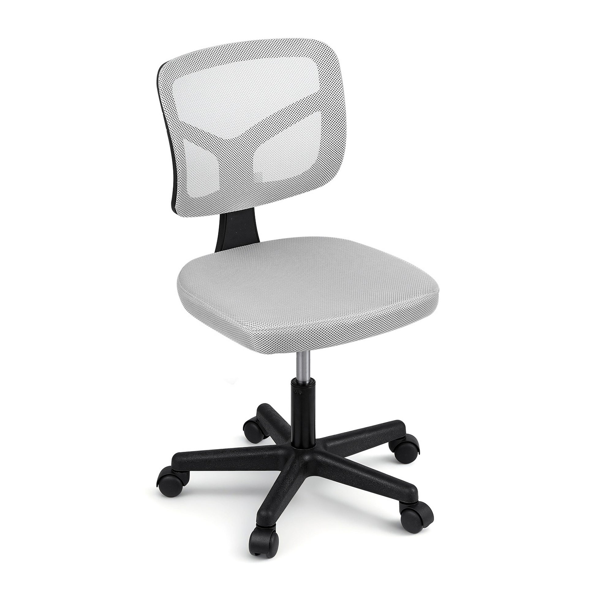 Artiss Armless Office Chair with Wheels, Ergonomic 360 degrees Swivel Home Office Desk Chair, Height OCHAIR-M-2421-GY