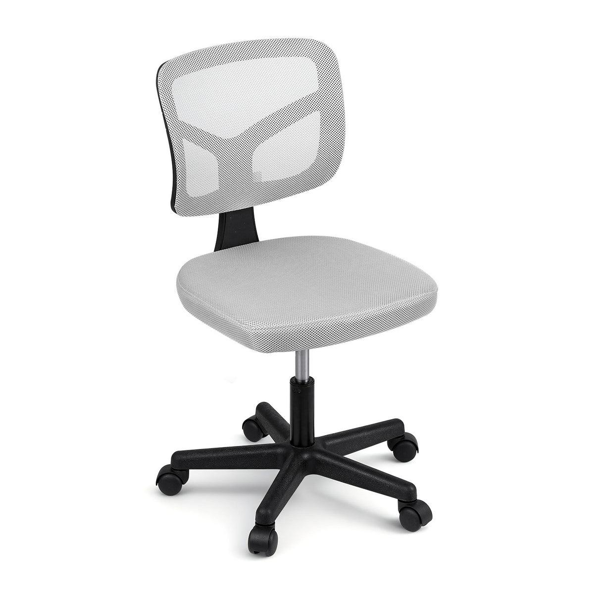 Artiss Armless Office Chair with Wheels, Ergonomic 360 degrees Swivel Home Office Desk Chair, Height OCHAIR-M-2421-GY