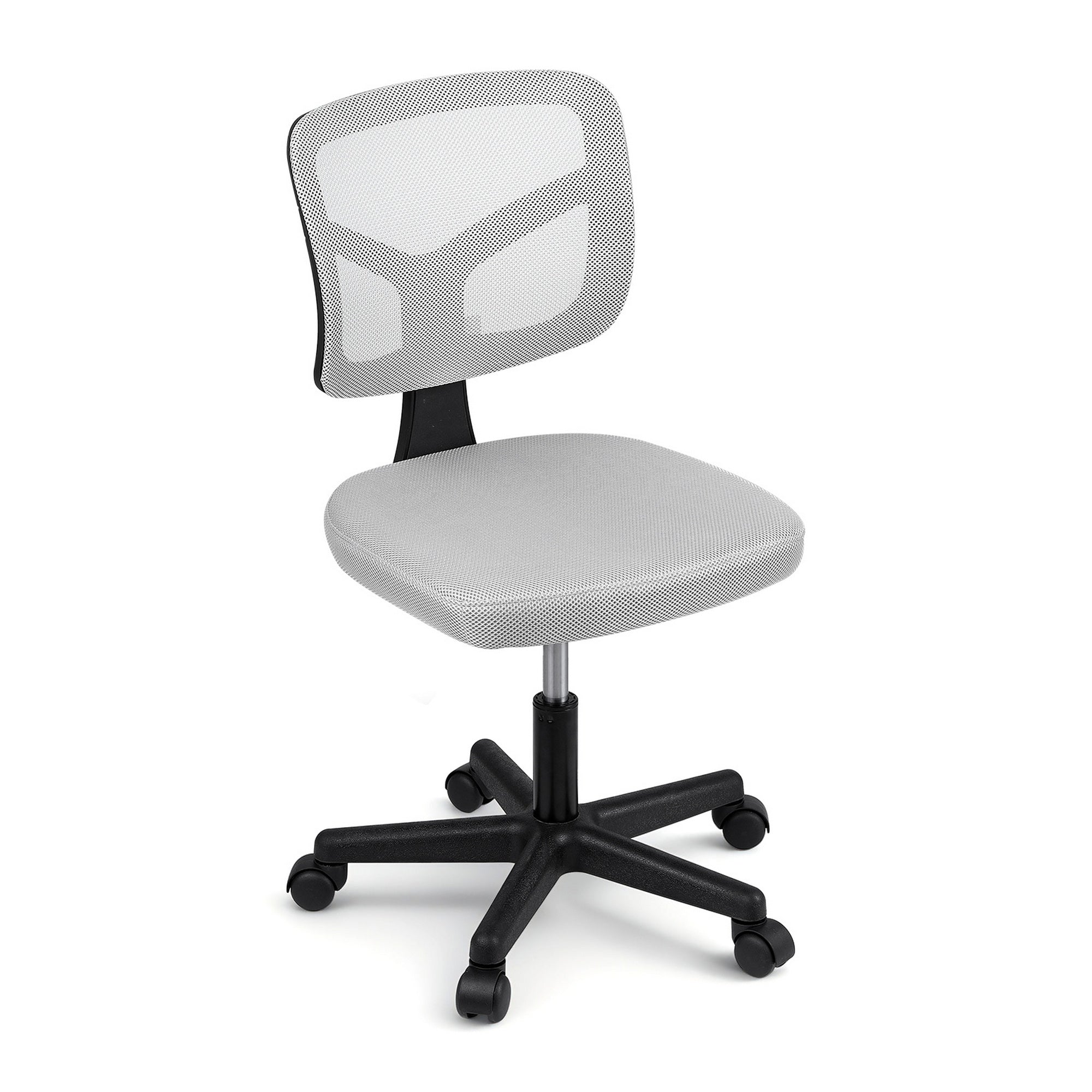 Artiss Armless Office Chair with Wheels, Ergonomic 360 degrees Swivel Home Office Desk Chair, Height OCHAIR-M-2421-GY