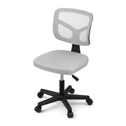 Artiss Armless Office Chair with Wheels, Ergonomic 360 degrees Swivel Home Office Desk Chair, Height OCHAIR-M-2421-GY