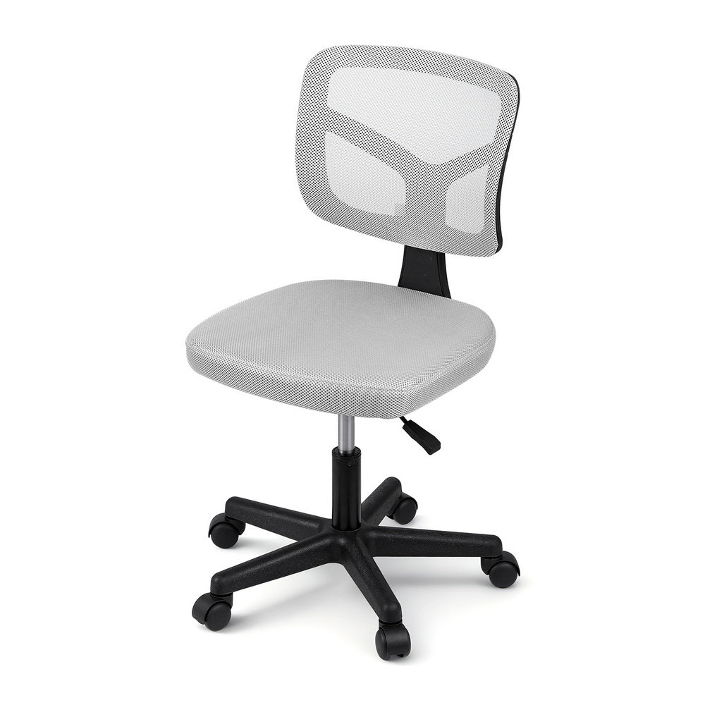 Artiss Armless Office Chair with Wheels, Ergonomic 360 degrees Swivel Home Office Desk Chair, Height OCHAIR-M-2421-GY