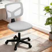 Artiss Armless Office Chair with Wheels, Ergonomic 360 degrees Swivel Home Office Desk Chair, Height OCHAIR-M-2421-GY