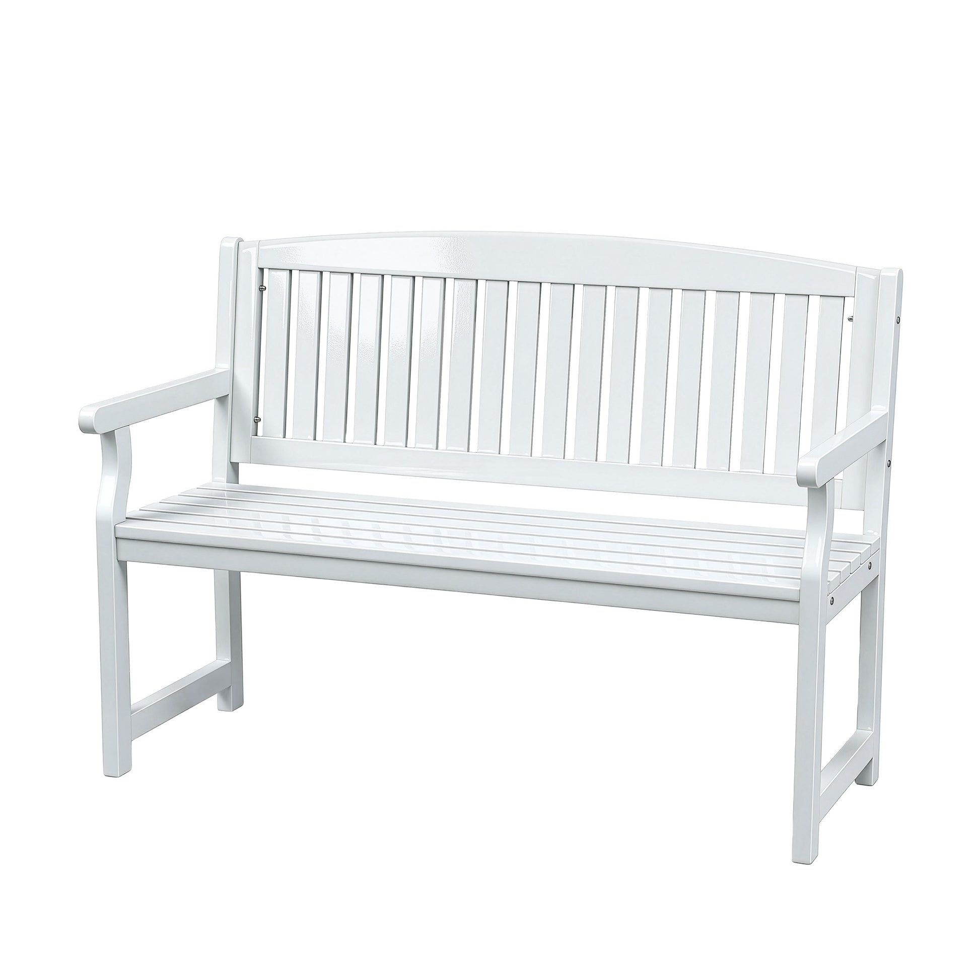 Gardeon Outdoor Garden Bench Wooden 2 Seater Lounge Chair Patio Furniture White ODB-4412W-WH
