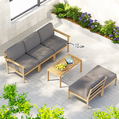 Gardeon 5-Seater Outdoor Sofa Set Wooden Lounge Setting 6PCS ODF-B-SOFA01-TK-ABCDEF