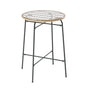 Gardeon Outdoor Bar Table Wicker Dining Bistro Patio Balcony Glass Table Steel ODF-BA-TW-RATTAN-TABLE