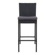 Gardeon 2-Piece Outdoor Bar Stools Dining Chair Bar Stools Rattan Furniture ODF-BAR-CHAIR-BK-2X