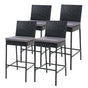 Gardeon 4-Piece Outdoor Bar Stools Dining Chair Bar Stools Rattan Furniture ODF-BAR-CHAIR-BK-4X