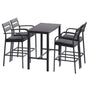 Gardeon Outdoor Bar Set 5-Piece Patio Dining Chairs Aluminium Table Stools