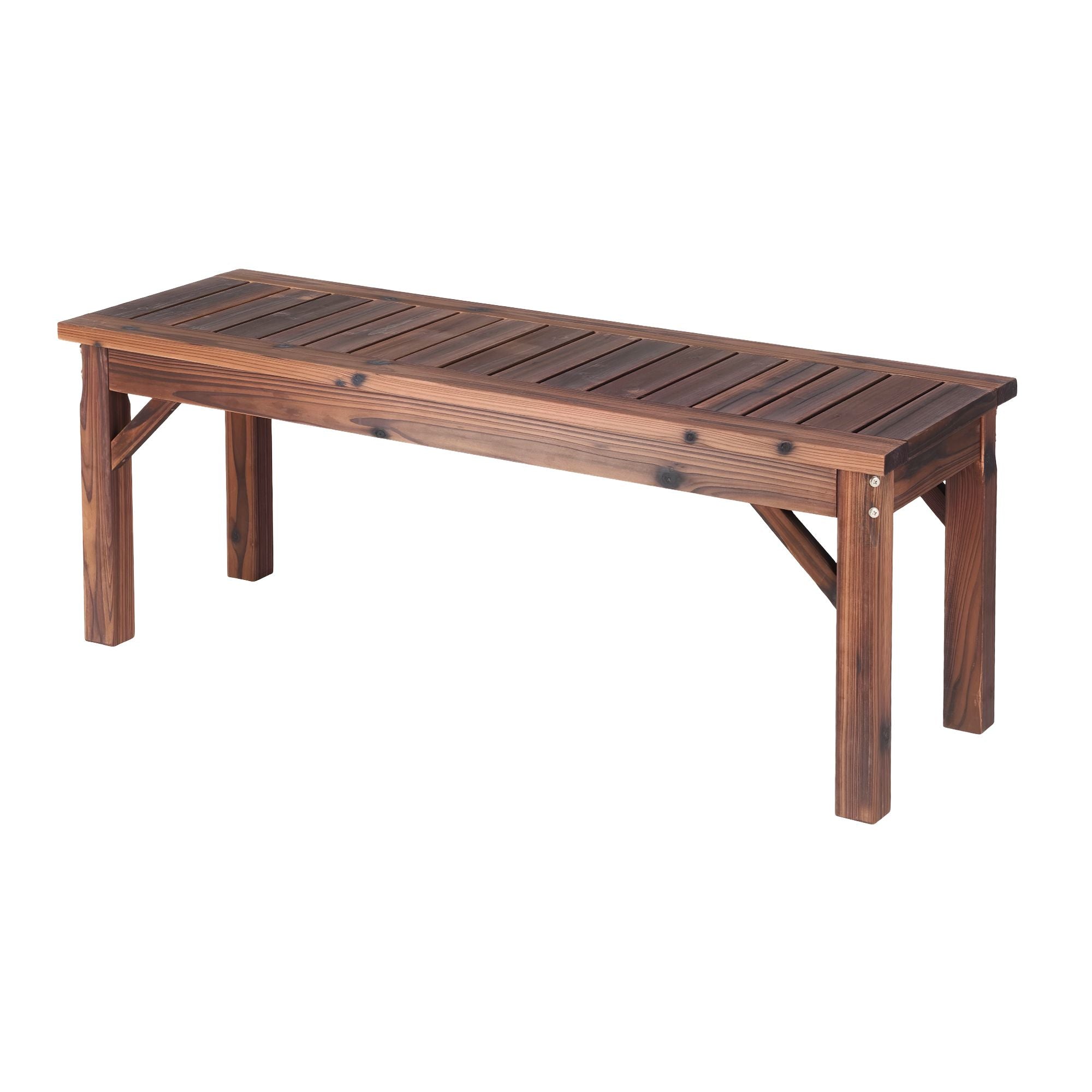 Gardeon Garden Benches Garden Seating Backless Timber Seat 120cm Brown