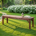 Gardeon Garden Benches Garden Seating Backless Timber Seat 150cm Brown