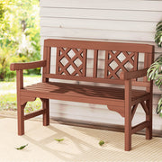 Gardeon Outdoor Garden Bench Wooden Chair 2 Seat Patio Furniture Lounge Natural ODF-BENCH-2SEAT-NTL