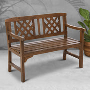 Gardeon Outdoor Garden Bench Wooden Chair 2 Seat Patio Furniture Lounge Natural ODF-BENCH-2SEAT-NTL