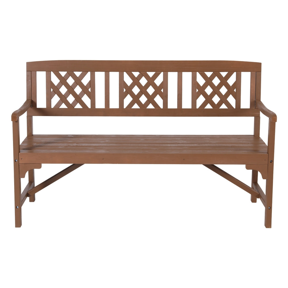 Gardeon Outdoor Garden Bench Wooden Chair 3 Seat Patio Furniture Lounge Natural ODF-BENCH-3SEAT-NTL-AB