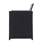 Gardeon 2PC Outdoor Dining Chairs Patio Furniture Wicker Garden Cushion Hugo ODF-CHAIR-DINING-B-2X-BK
