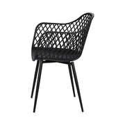 Gardeon 4PC Outdoor Dining Chairs PP Lounge Chair Patio Furniture Garden Black