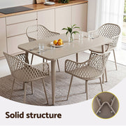 Gardeon 4PC Outdoor Dining Chairs PP Lounge Chair Patio Furniture Garden Coffee