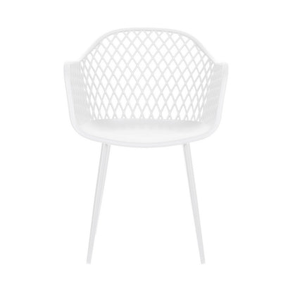 Gardeon 4PC Outdoor Dining Chairs PP Lounge Chair Patio Furniture Garden White ODF-CHAIR-PP130-WH-4X