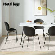 Gardeon 4PC Outdoor Dining Chairs Lounge Chair Patio Garden Furniture Black ODF-CHAIR-PP209-BK-4X