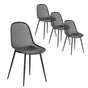 Gardeon 4PC Outdoor Dining Chairs PP Lounge Chair Patio Garden Furniture Black ODF-CHAIR-PP210-BK-4X