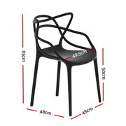 Gardeon 4PC Outdoor Dining Chairs PP Portable Stackable Chair Patio Furniture