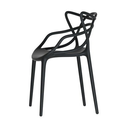 Gardeon 4PC Outdoor Dining Chairs PP Portable Stackable Chair Patio Furniture ODF-CHAIR-PP601-BK-4X