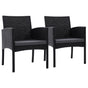 Gardeon 2PC Outdoor Dining Chairs Patio Furniture Rattan Lounge Chair XL Ezra ODF-CHAIR-TEA-XL-BK-2X