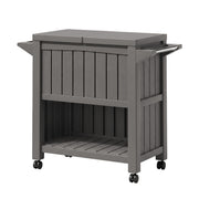 Gardeon Outdoor Storage Cabinet Box 80L Ice Bucket Cooler Rolling Serving Cart Kitchen Trolley Brown