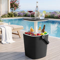 Gardeon 2-in-1 Outdoor Bar Table Portable Wine Cooler 15L Ice Bucket Tong Black