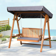 Gardeon Swing Chair Wooden Garden Bench Canopy 2 Seater Outdoor Furniture ODF-GSC-W2S-TK-AB
