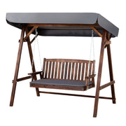 Gardeon Wooden Swing Chair Garden Bench Canopy 3 Seater Outdoor Furniture ODF-GSC-W3S-CC-ABC