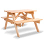 Keezi Kids Outdoor Table and Chairs Picnic Bench Set Children Wooden ODF-KID-PICNIC-NW
