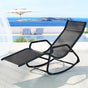 Gardeon Sun Lounge Rocking Chair Outdoor Lounger Patio Furniture Pool Garden ODF-LOUNGE-ROCK-BK