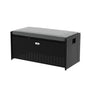Gardeon Outdoor Storage Bench Box Wicker Garden Sheds Tools Cushion Patio Furniture Black ODF-OSB-RAT-BK