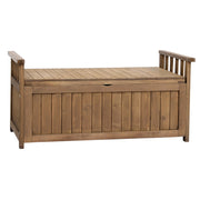 Gardeon Outdoor Storage Bench Box Wooden Garden Toy Tool Sheds Patio Furniture Brown ODF-OSB-WDL-BR