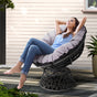 Gardeon Outdoor Chairs Outdoor Furniture Papasan Chair Wicker Patio Garden Black ODF-PAPASAN-CH-BK