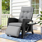 Gardeon Outdoor Recliner Chairs Sun lounge Wicker Lounger Patio Furniture Adjustable Black ODF-RCL-DT-BK