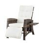 Gardeon Outdoor Recliner Chairs Sun lounge Wicker Lounger Patio Furniture Adjustable Brown ODF-RCL-DT-NTL