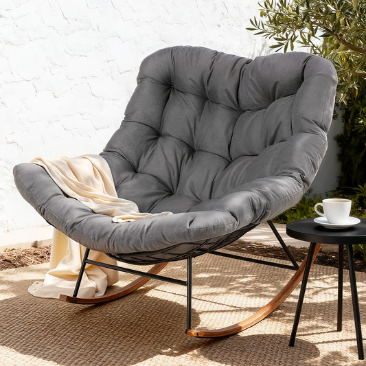 Gardeon Outdoor Rocking Chair Furniture Papasan Recliner Garden Patio Lounge Setting ODF-ROCK-ST-GE