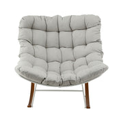 Gardeon Outdoor Rocking Chair Furniture Papasan Recliner Garden Patio Lounge Setting White