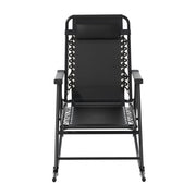 Gardeon Outdoor Rocking Chair Folding Reclining Recliner Patio Furniture Garden ODF-ROCK-TXL-BK