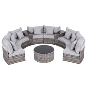 Gardeon 8 Seater Outdoor Sofa Set 11PCS Table Chair Set Garden Rattan Furniture