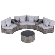 Gardeon 4 Seater Outdoor Sofa Set 7PCS Table Chair Set Garden Rattan Patio Furniture ODF-SOFA-7PC-RTA-GE-ABC