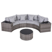 Gardeon 4 Seater Outdoor Sofa Set 7PCS Table Chair Set Garden Rattan Patio Furniture ODF-SOFA-7PC-RTA-GE-ABC