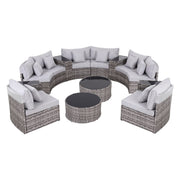 Gardeon 8 Seater Outdoor Sofa Set 14PCS Table Chair Set Rattan Patio Furniture