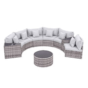 Gardeon 6 Seater Outdoor Sofa Set 9PCS Table Chair Set Garden Rattan Patio Furniture ODF-SOFA-9PC-RTA-GE