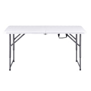 Gardeon 123cm Folding Table Portable Fold-in-Half with Handle Camping Picnic Adjustable Height