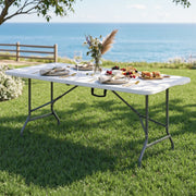 Gardeon 180cm Folding Table Portable Fold-in-Half with Handle Camping Picnic ODF-TB-HDPE-180CM
