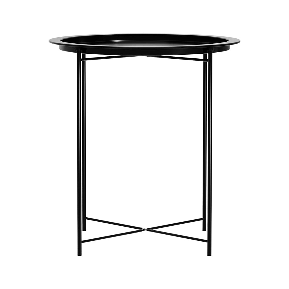 Gardeon Coffee Side Table Steel Outdoor Furniture Indoor Desk Patio Garden ODF-TB-ST606-BK